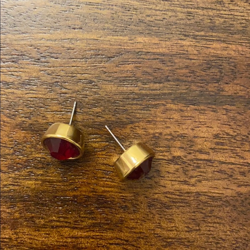Kate Spade ruby stud earrings - Picture 2 of 2